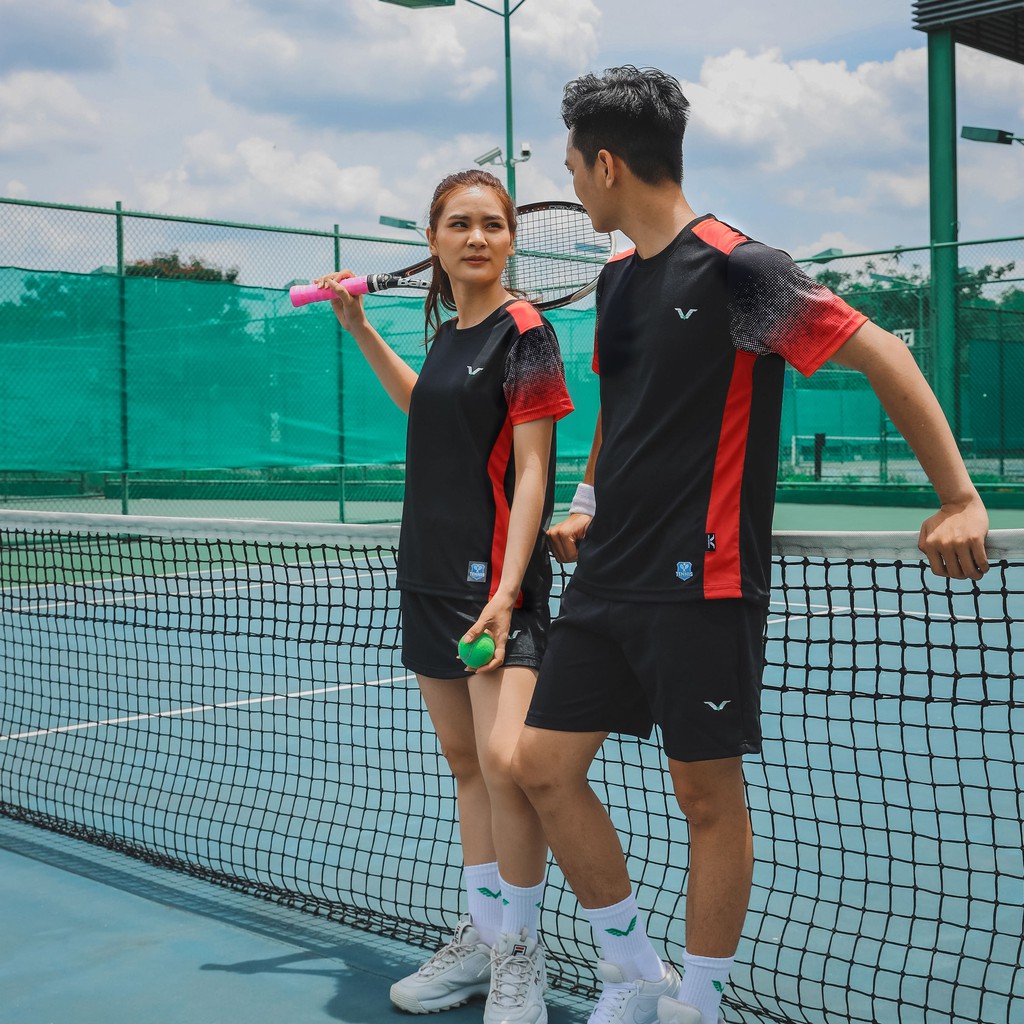 Áo COUPLE THỂ THAO TENNIS nam nữ, áo fỏm đẹp, chất lượng, thấm hút mồ hôi