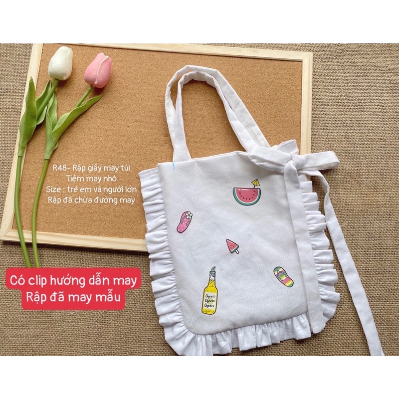 R48_ Rập giấy may túi xách tole