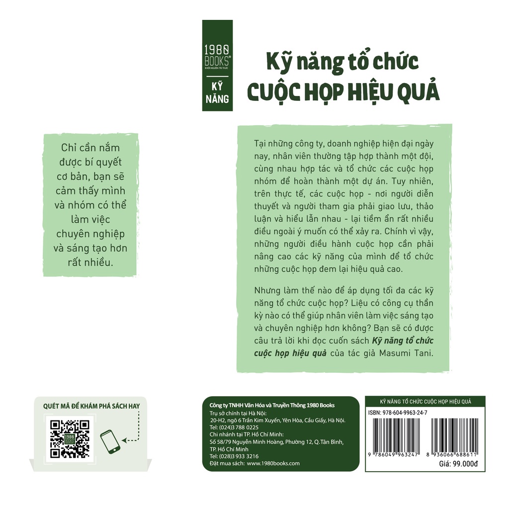 Sách -Kỹ năng tổ chức cuộc họp hiệu quả - Masumi Tani