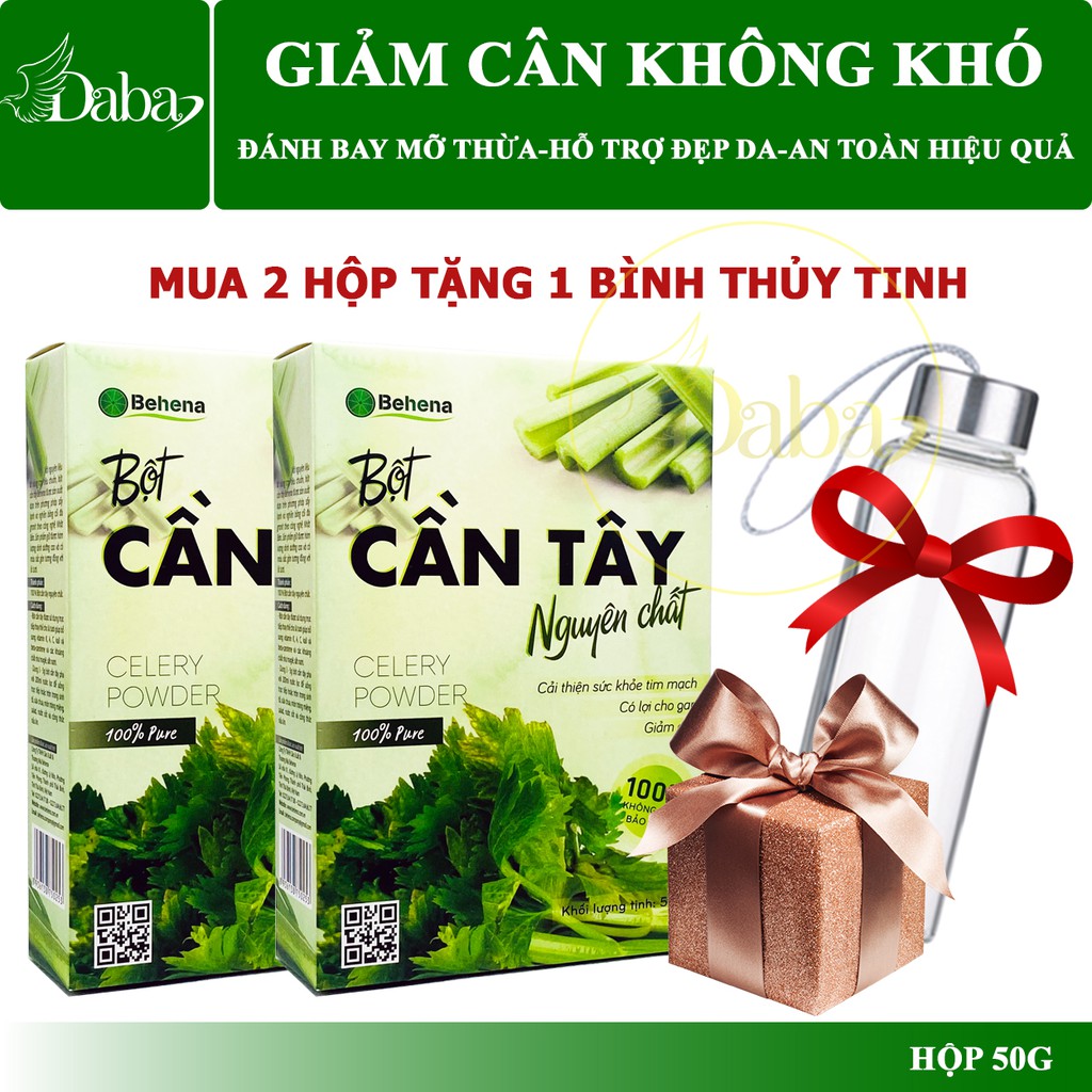 Bột cần tây nguyên chất Behena, tiêu mỡ hiệu quả , trẻ hoá làn da