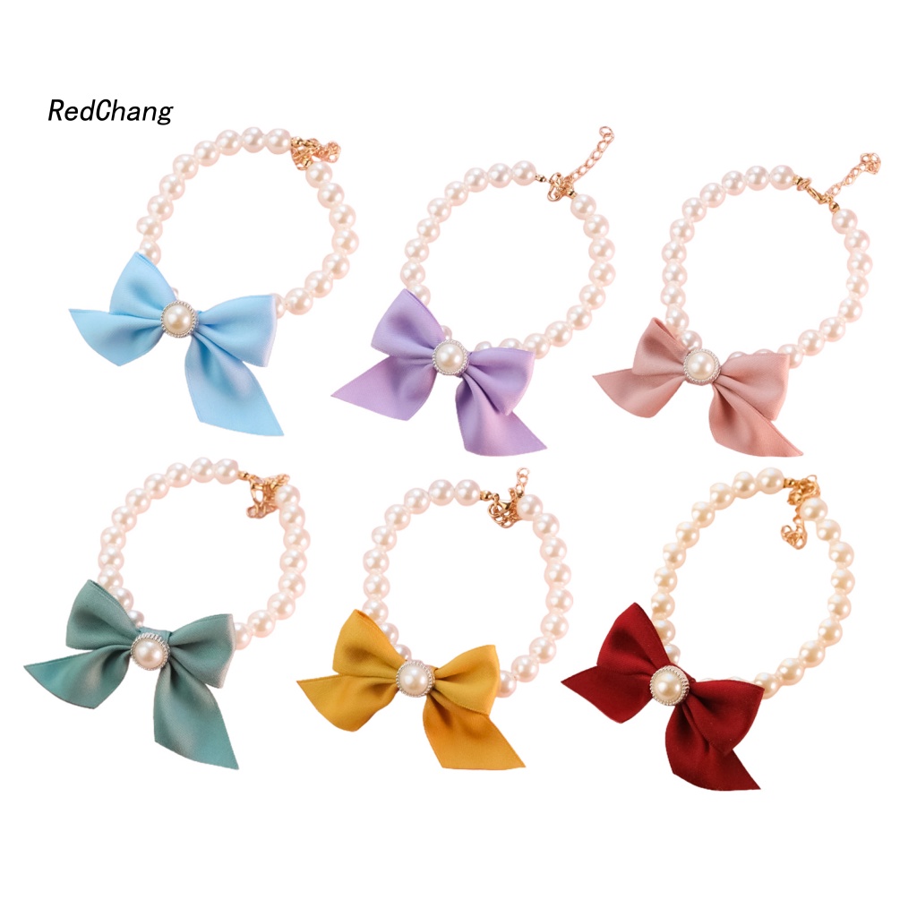 Vòng Cổ Ngọc Trai Giả Lấp Lánh Chống Thấm Nước Độc Đáo Trang Sức Cho Thú Cưng