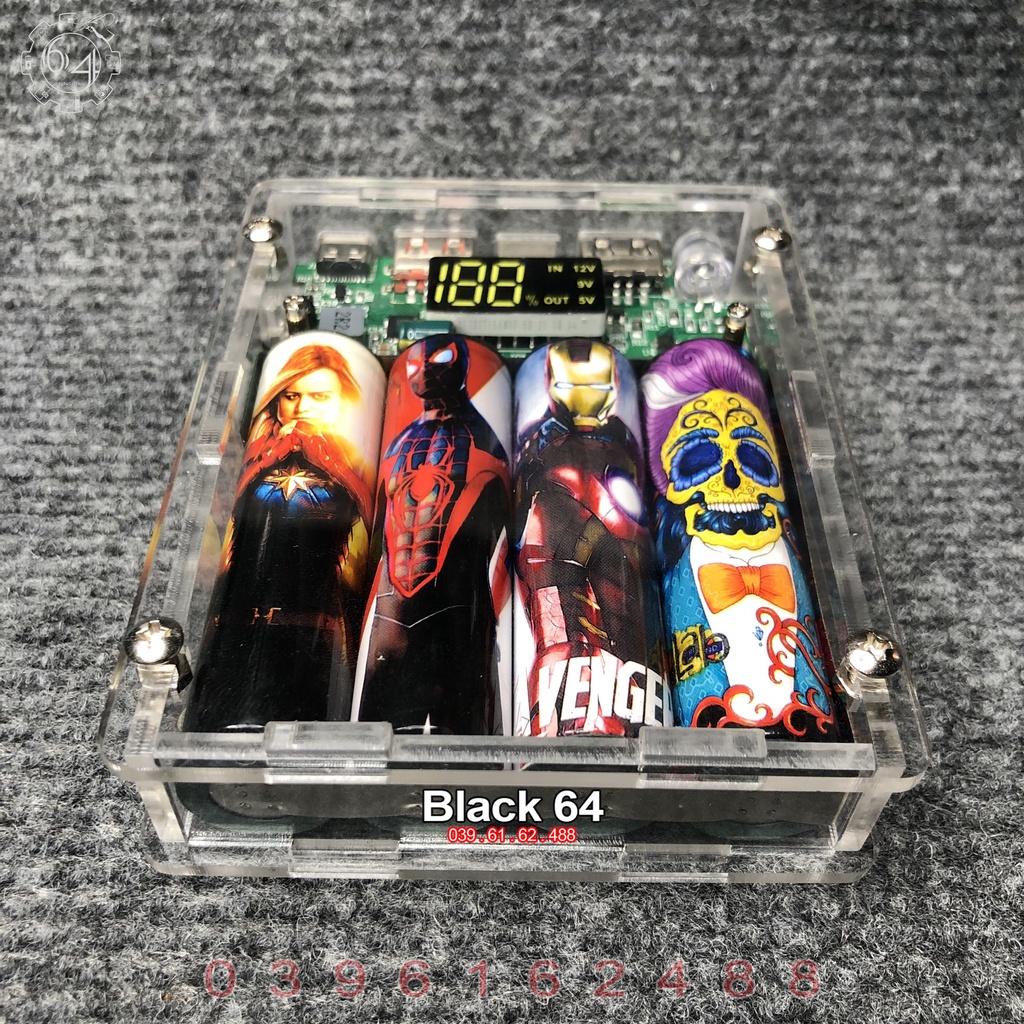 Sạc dự phòng 10.400 mah mica trong suốt siêu ngầu