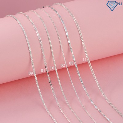 Dây chuyền nữ không mặt bạc thật giá rẻ DNK0000 Trang Sức TNJ