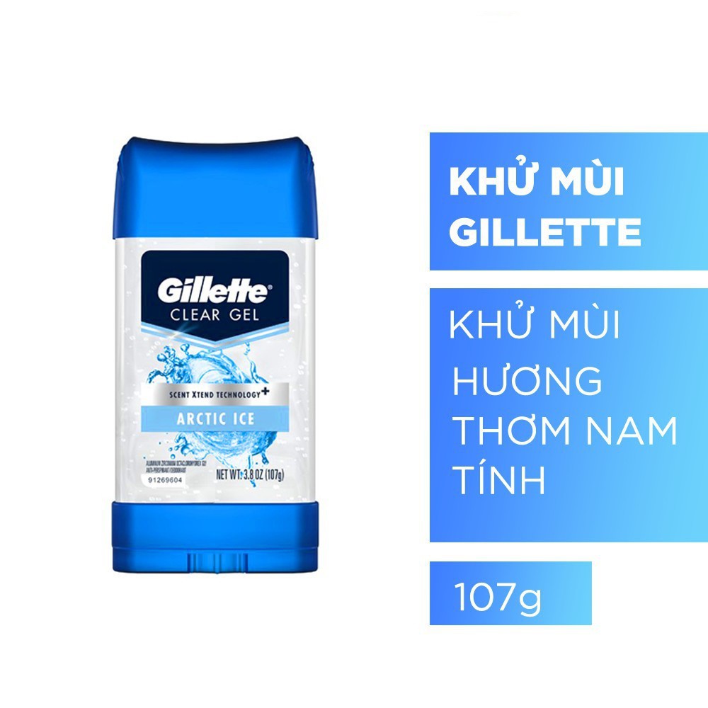Gel khử mùi Gillette Clear Gel Arctic Ice 107g