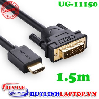 Cáp HDMI to DVI 24+1 dài 1.5m Ugreen 11150 | Chuyển đổi DVI sang HDMI