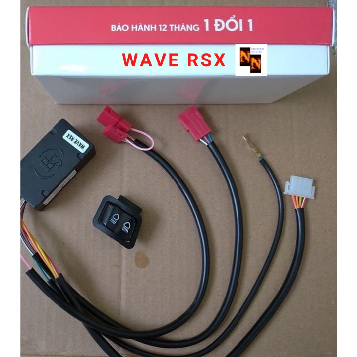 Công Tắc Tắt Mở Đèn Pha Xe Wave RSX Full Giắc Cắm, Không Cắt Dây, Không Khoát Chế, Không Ảnh Hưởng Hệ Thống Điện