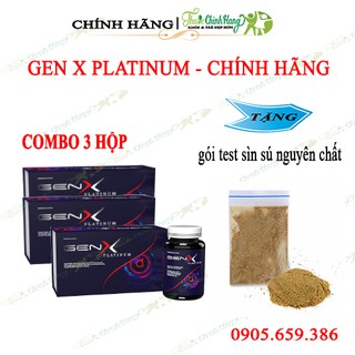 GEN X PLATINUM COMBO 3 HỘP - Viên Uống Tăng Cường Sinh Lý Nam HỘP 24 VIÊN