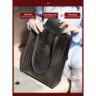 Túi da PU cao cấp dáng dài đựng được laptop 13,14inch - Karine Bag - vuver.vn