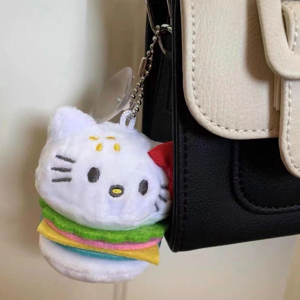 Mxgoods Móc Chìa Khóa Hình Mèo / Hamburger / Linh Vật Hoạt Hình Phong Cách Hàn Quốc Dễ Thương Cho Nữ