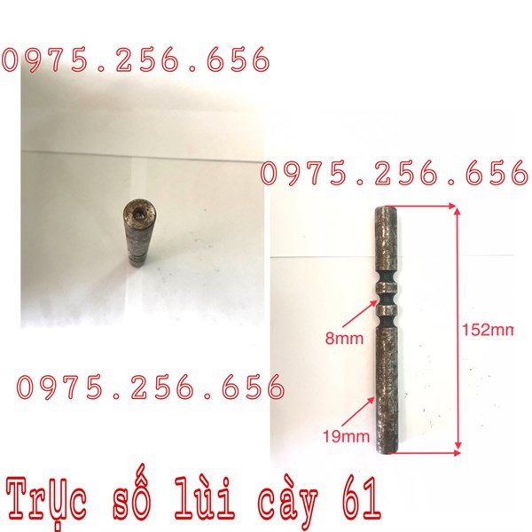trục số lùi 61 liền Phụ tùng máy cày