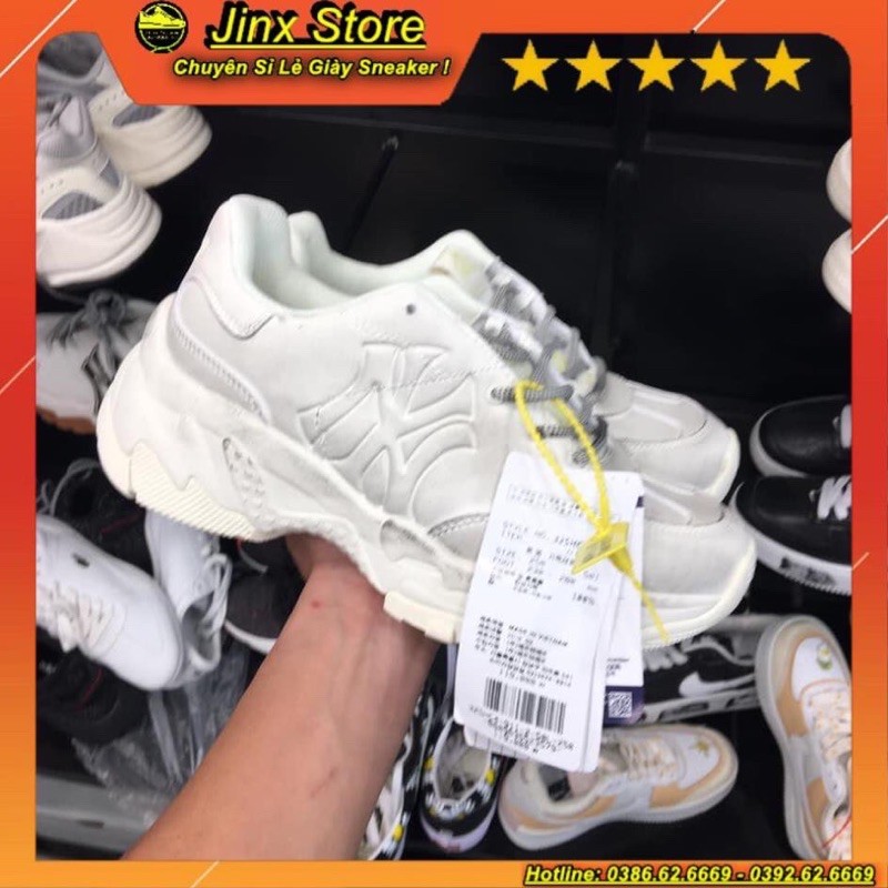 Giày thể thao sneaker trắng bẩn ny full size, full bill box hàng 1:1