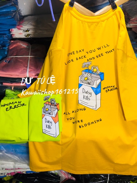 Clip-ảnh thật áo hoa cúc 2 màu (SỈ 29K)tay lỡ form rộng cotton unisex form rộng nam nữ | BigBuy360 - bigbuy360.vn