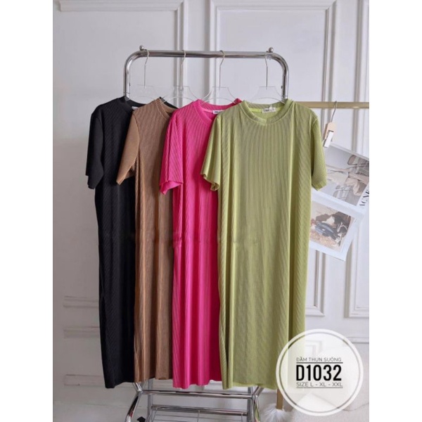 Đầm suông big size thun gân siêu đẹp từ 60kg-90kg