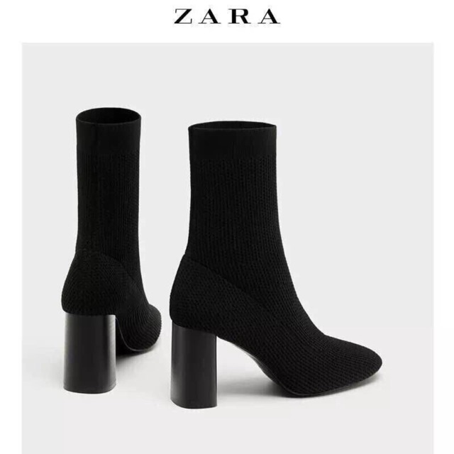 Boots zaraaaa gót gỗ