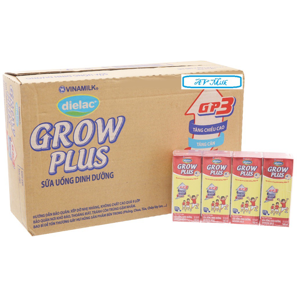 Thùng Dielac Grow Plus đỏ 180ml