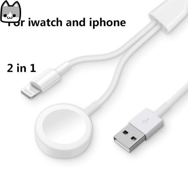 IPHONE Bộ Sạc Không Dây 2 Trong 1 Cho Đồng Hồ Thông Minh Apple Watch Series 1 2 3 4