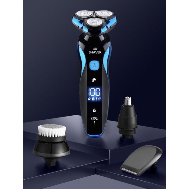 Máy cạo râu đa năng SHAVER 4D mẫu mới 2022 -máy cạo râu nam cao cấp 4 tính năng: cắt lông mũi, rửa mặt, cạo tóc mai