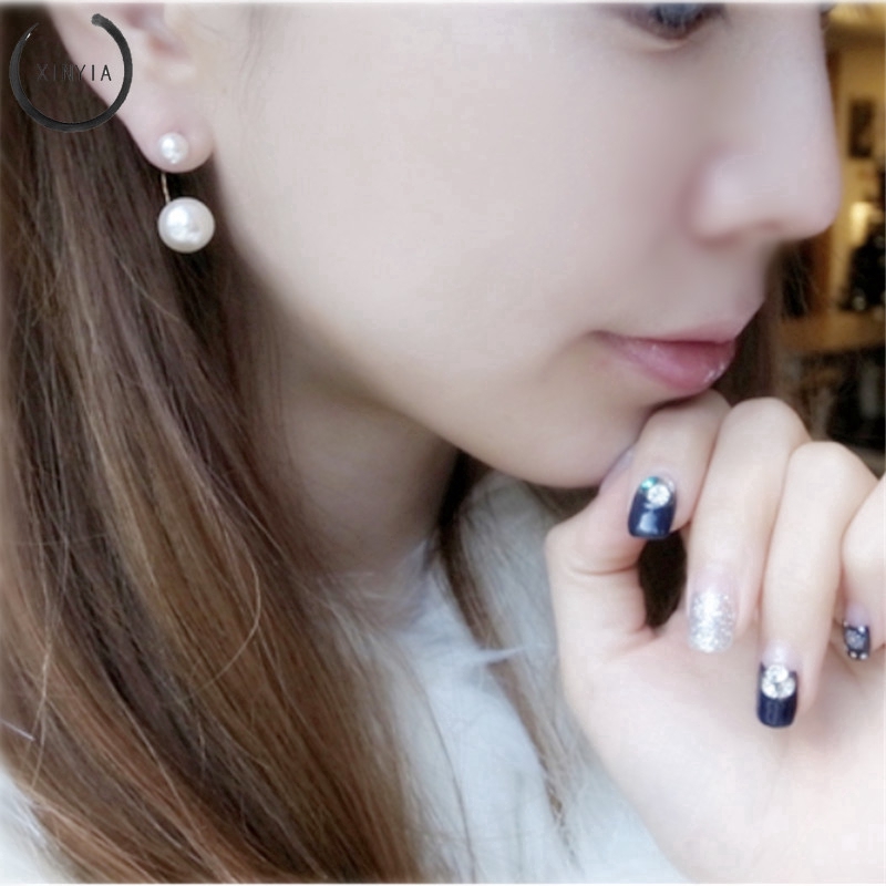 Bông tai đính ngọc trai giả hợp thời trang