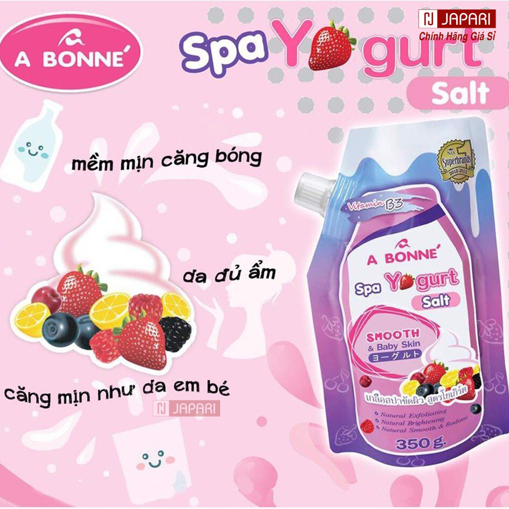 Muối Tắm Sữa Bò Tẩy Tế Bào Chết Body A Bonne Spa Milk Salt Thái Lan 350gr - Tẩy Da Chết Body Muối Bò Chính Hãng Japari