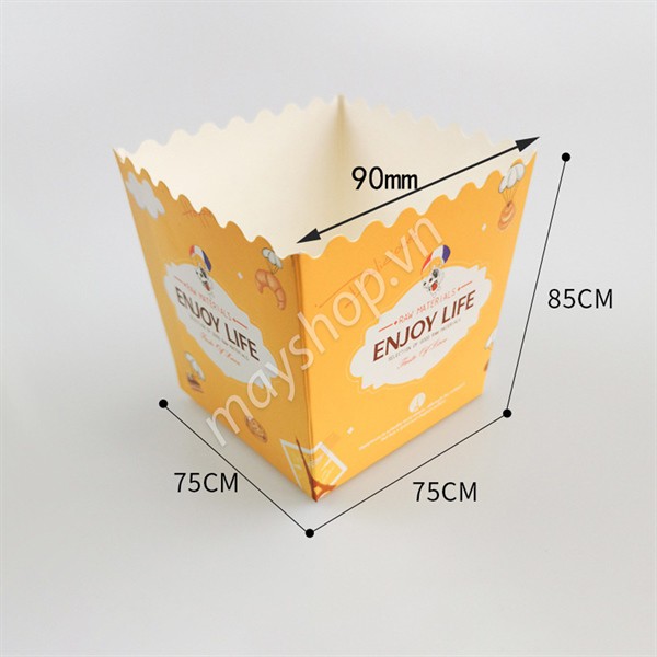 Túi bánh quy có cup giấy vàng NHỎ (10 chiếc)