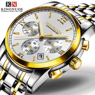 Đồng hồ nam kingnuos dây thép - máy nhật