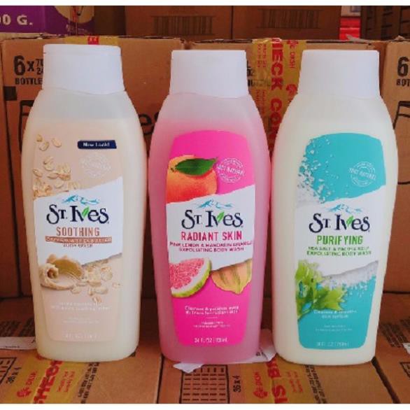 Sữa tắm ST.Ives muối biển,yến mạch bơ, cam chanh, hoa hồng và lô hôi 650ml | BigBuy360 - bigbuy360.vn