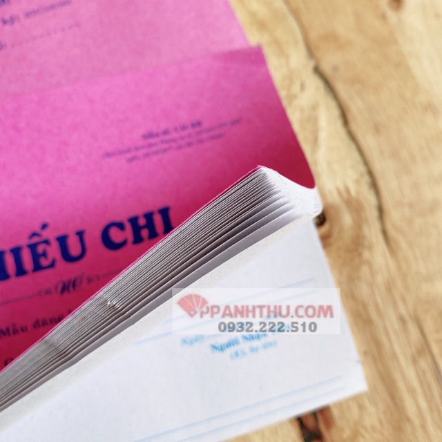 PHIẾU THU CHI 1 LIÊN 40 TỜ