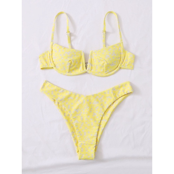 Bikini 2 mảnh hoạ tiết nhí có gọng