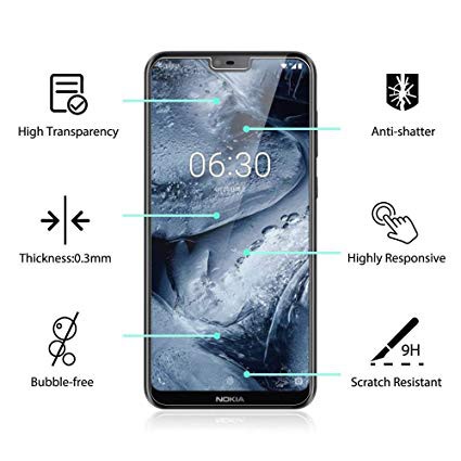 Kính cường lực Nokia 6.1 Plus/ Nokia X6 (Trong Suốt)