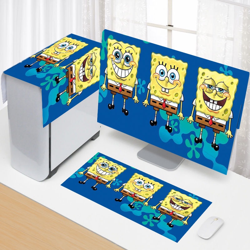 |Wmgjiaju22 Wmgjiaju20|Bộ 3 Tấm Vải Bọc Màn Hình lcd Máy Tính Chống Bụi in Hoạt Hình Đơn Giản Siêu Dễ Thương Bảo Vệ Toàn Diện