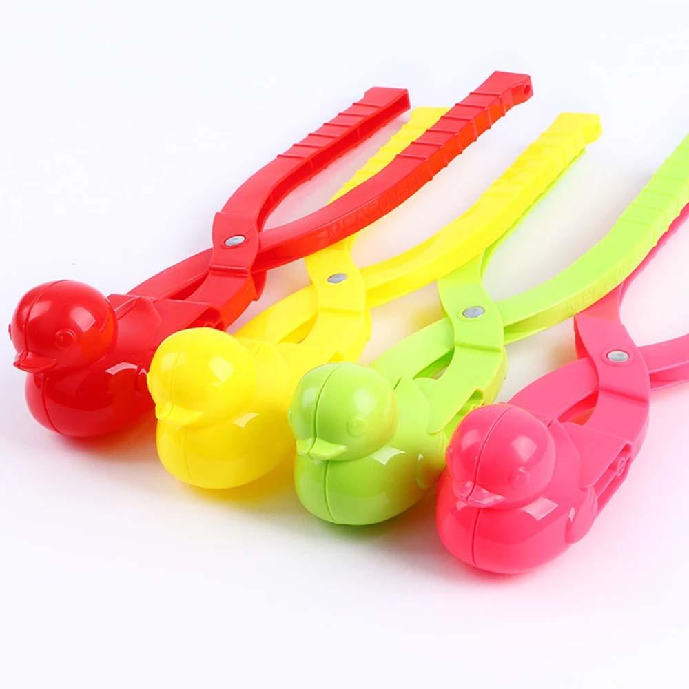 LILYES Portable SnowBall Clip Toy Sports Snowball Maker Mold Snow Ball Maker Color Random Snowballs Fight Mould Toy Kids Toys Outdoor Sport Duck Shaped Sand Making Mould/Multicolor