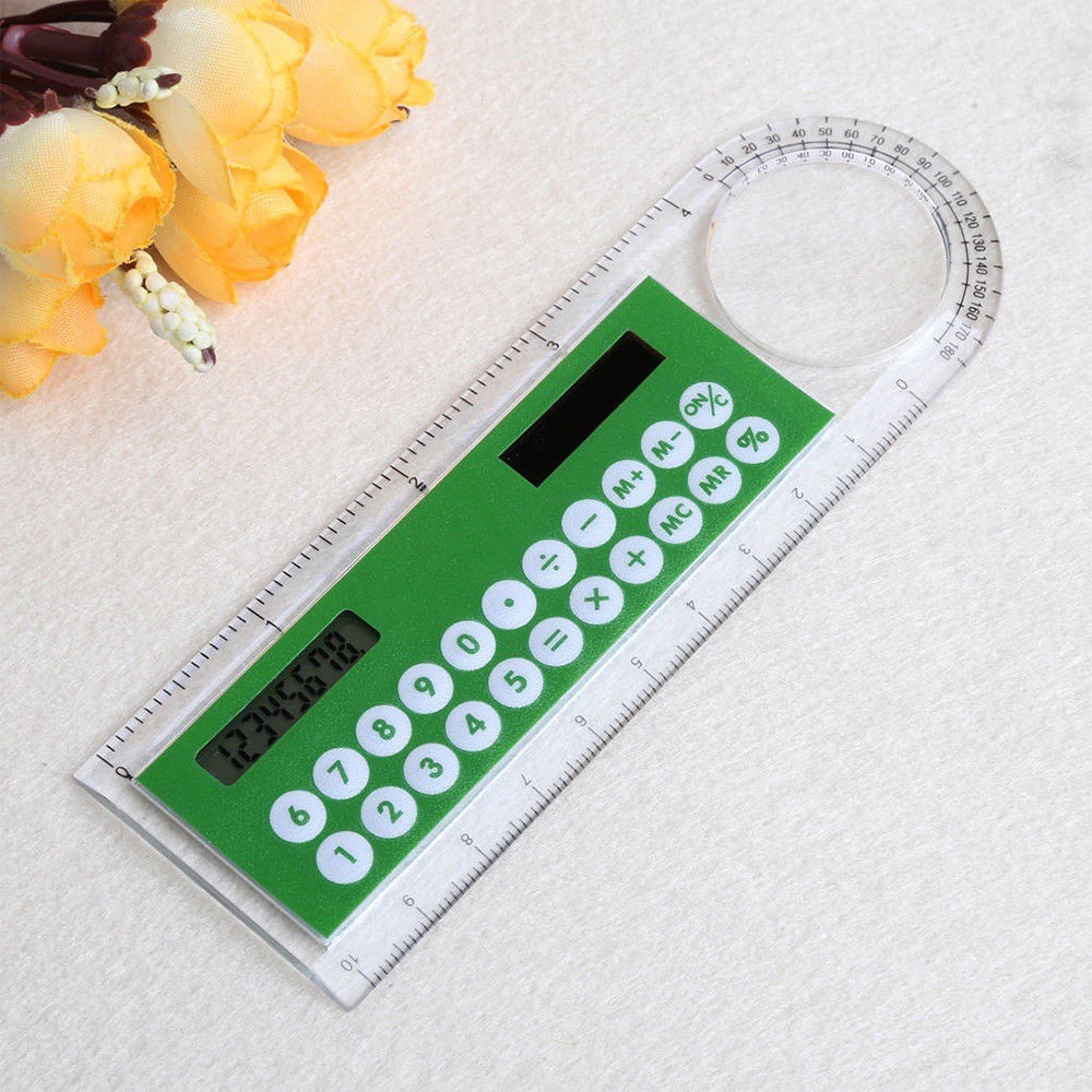 Thước kẻ tích hợp máy tính 2 trong 1 vô cùng độc đáo tiện lợi