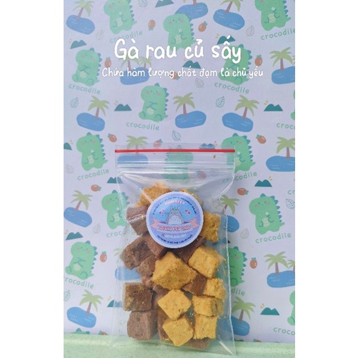 Gà sấy rau củ