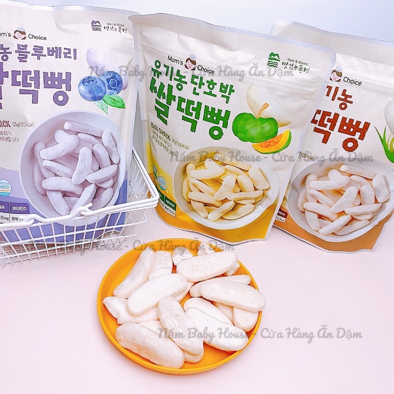 Date 6-8/2024 - Bánh gạo MOM'S CHOICE Hàn Quốc cho bé ăn dặm từ 6 tháng trở lên date mới nhất
