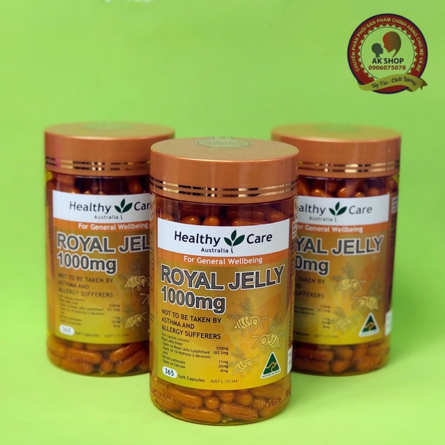 Sữa ong chúa Healthy Care Royal Jelly 1000mg hàng chính hãng Úc | Thế Giới Skin Care