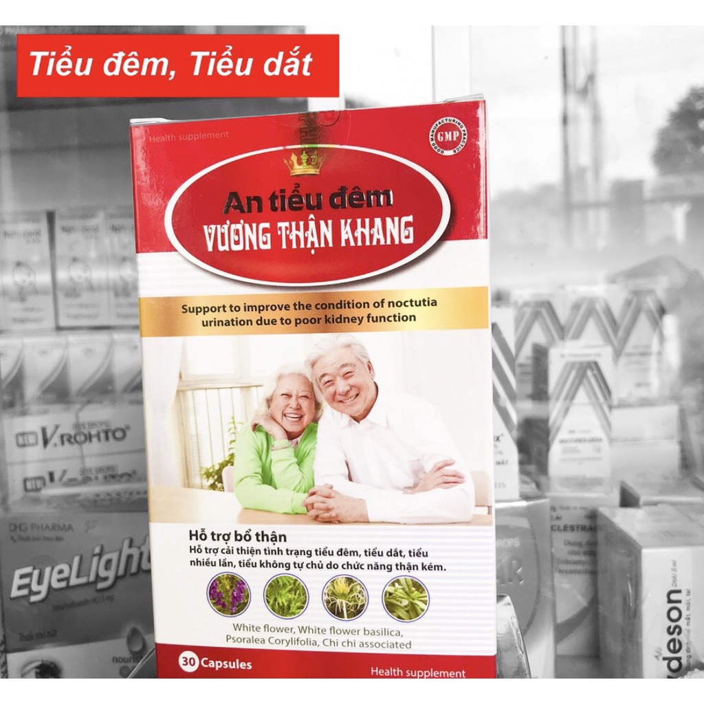 An tiểu đêm Vương Thận Khang giúp cải thiện các hoạt động sinh lí của thận, lọc và bài tiết nước tiểu – Lọ 30 viên