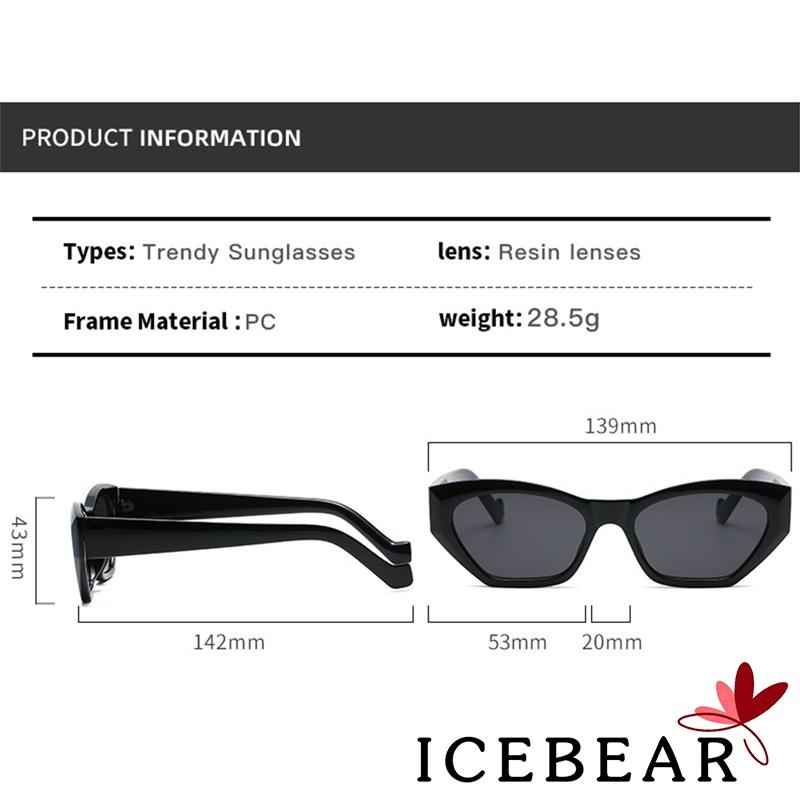 Kính mát gọng đa giác chống tia UV thời trang dành cho nữ