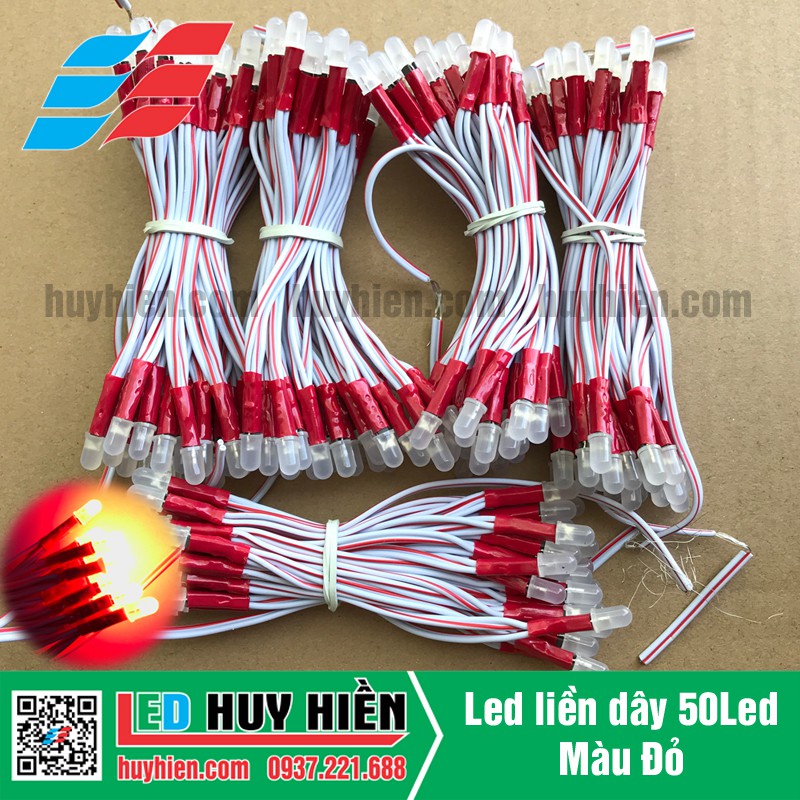 Led liền dây JIYI 100 Led dây đồng các màu, led liền dây đơn sắc JIYI