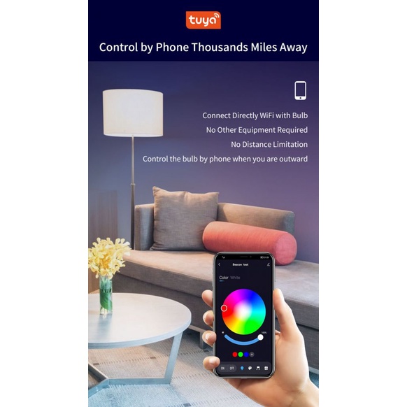 Tuya Tích Điện Thông Minh Wifi Bluetooth Bóng Đèn Sáng Mờ RGBW Bóng Đèn Đổi Màu 10W E27 Alexa/Google/Thông Minh cuộc Sống