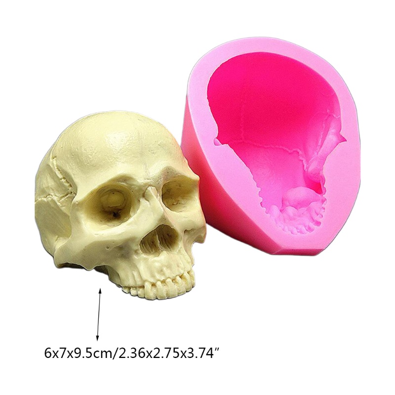 Khuôn Làm Nến Hình Đầu Lâu Phong Cách Âu Mỹ Cổ Điển Trang Trí Nhà Cửa