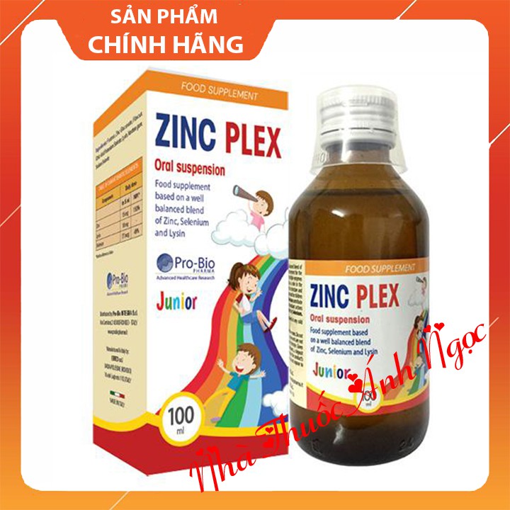 ZinC Plex - Cung cấp kẽm, lysin cho bé- Có tác dụng hỗ trợ tăng sức đề kháng