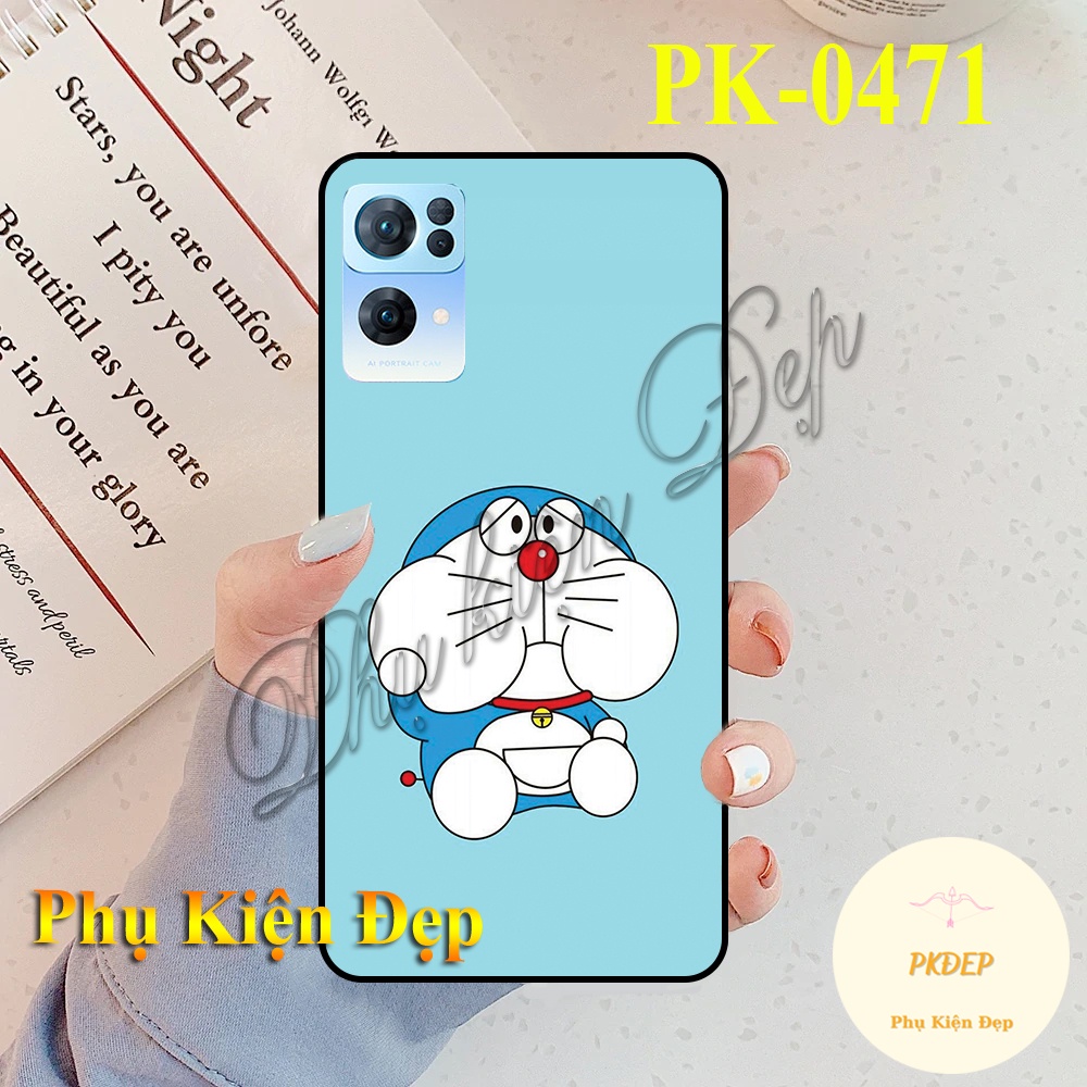 Ốp lưng Basic Oppo Reno 7 Pro 5G viền đen in hình Đô Rê Mon