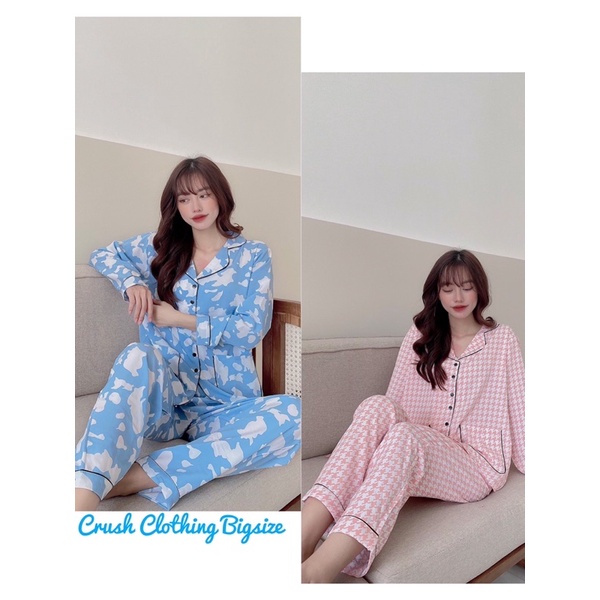 [Mẫu Đẹp] Pyjama Đồ Bộ  Bigsize 55-100kg Diện cực Đẹp Chất lụa Nhật  Cao Cấp