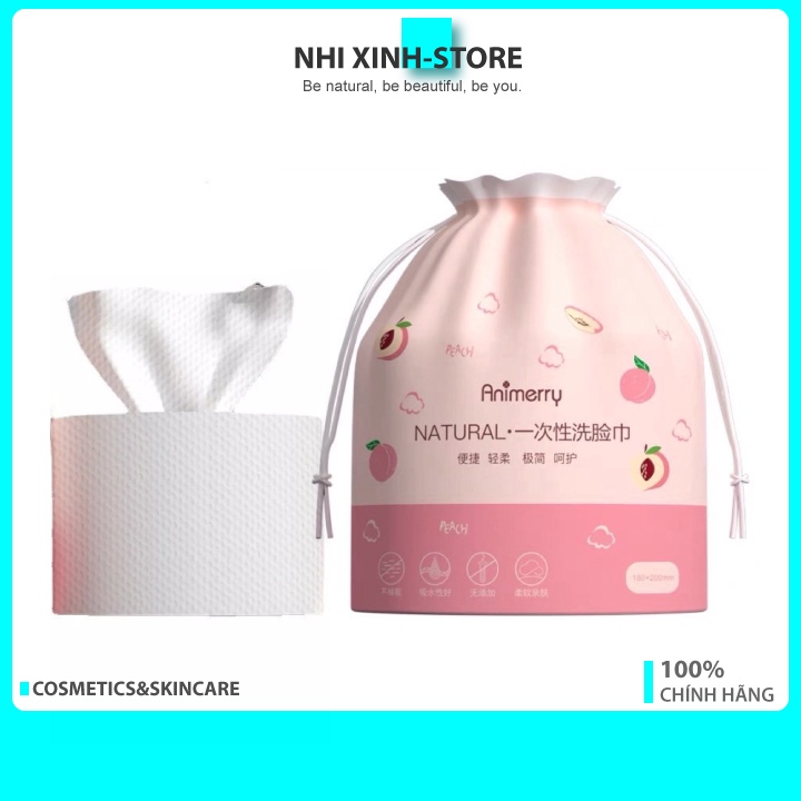 Khăn Lau Mặt Khô Dùng Một Lần Animerry ( 40 khăn/cuộn)