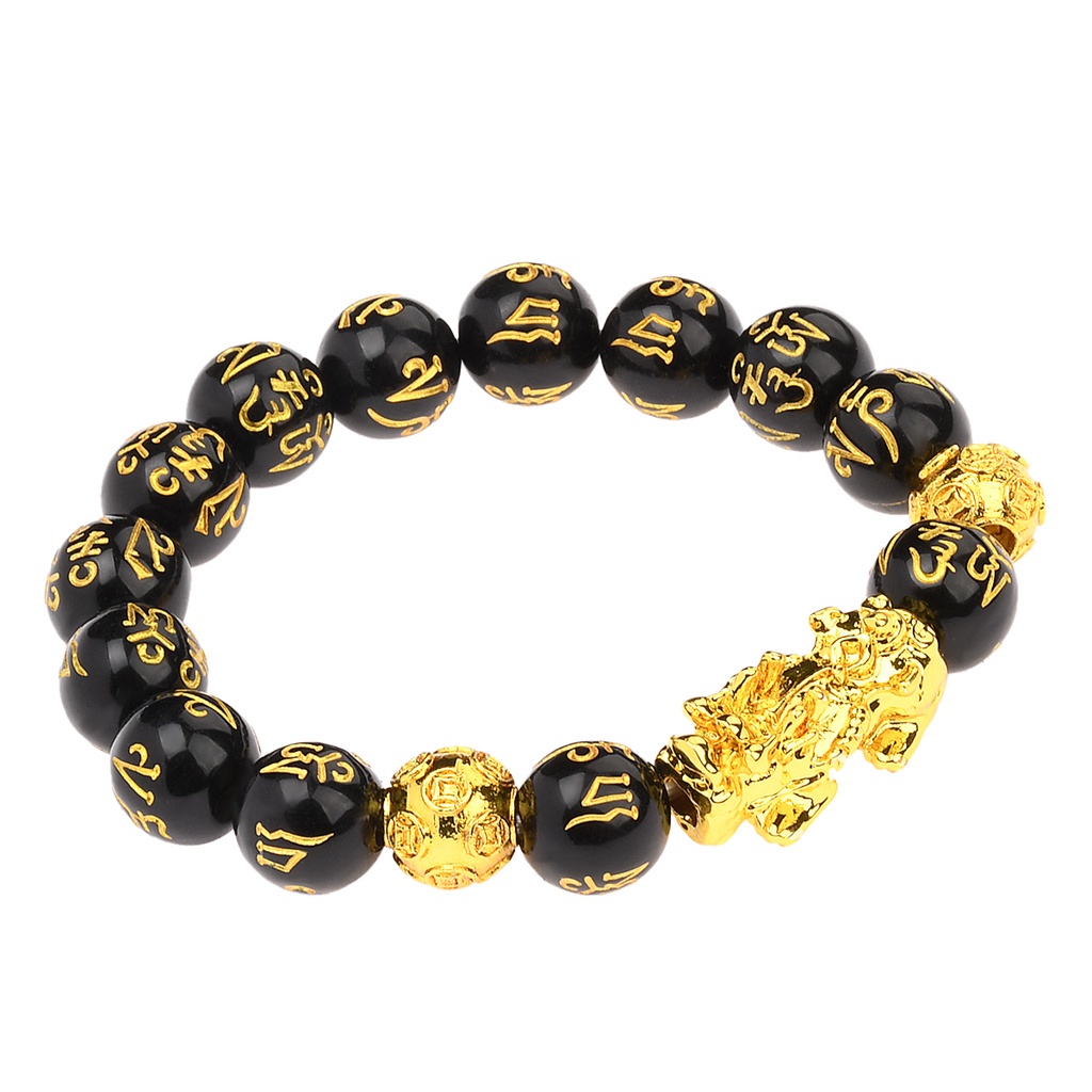 Vòng Tay Chuỗi Hạt Đá 6 Chữ Lucky God Màu Sắc Xinh Xắn JP5