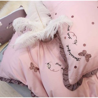 Set chăn ga gối lụa purple butterfly cao cấp 6 món (có vidieo)