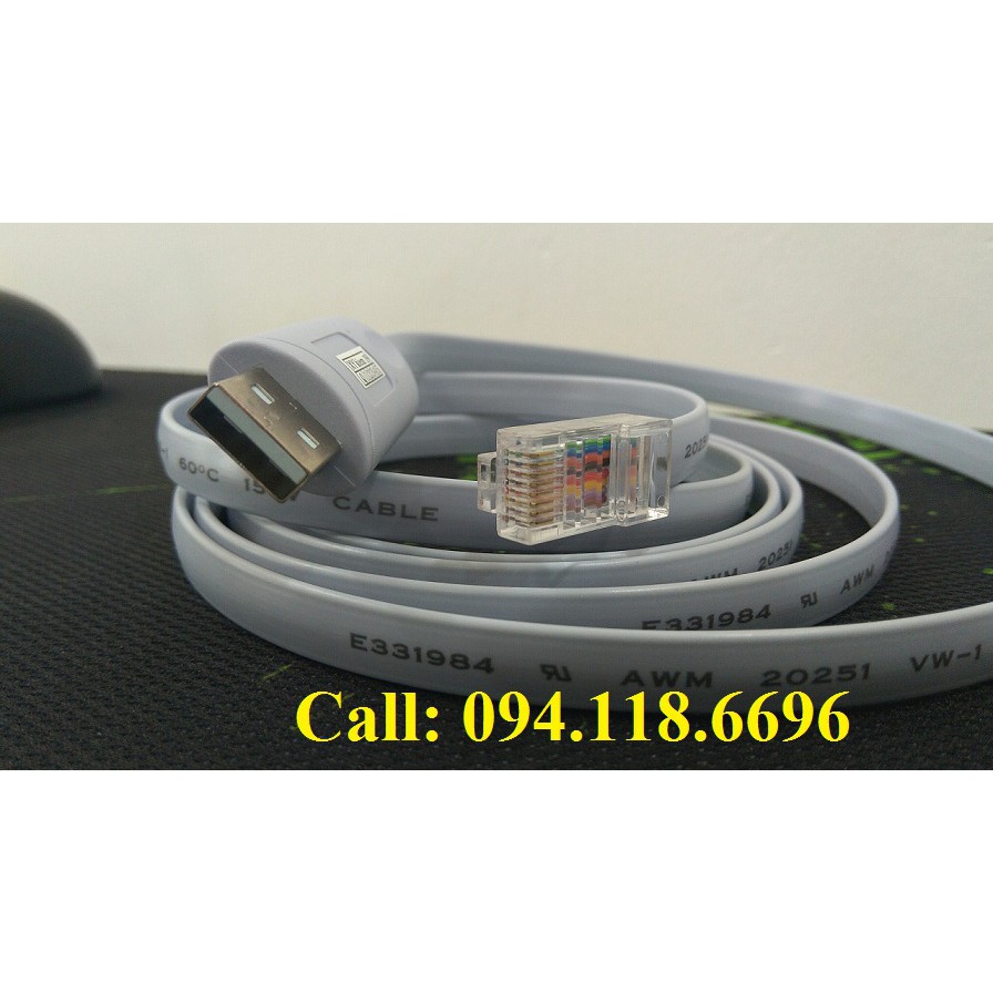 Cáp lập trình cisco - console USB to RJ45 Cable