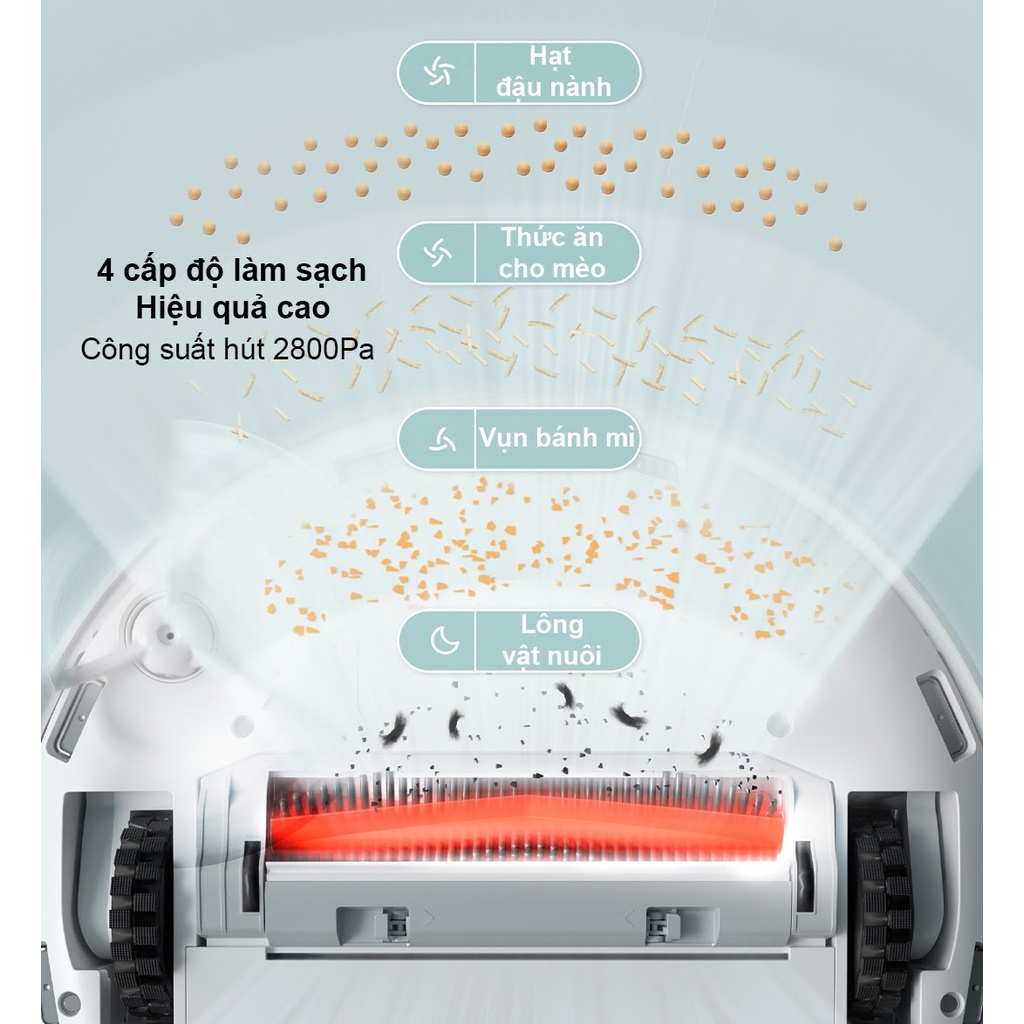 Robot hút bụi lau nhà thông minh Mijia MJSTP - Tự Động Giặt Khăn Lau