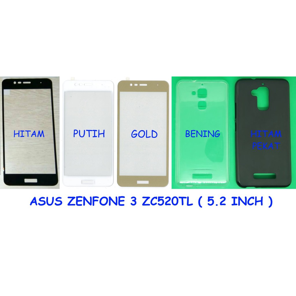 Ốp Lưng Bảo Vệ Toàn Diện Kèm Kính Cường Lực Cho Asus Zenfone 3 Max Zc520tl 5.2 Inch