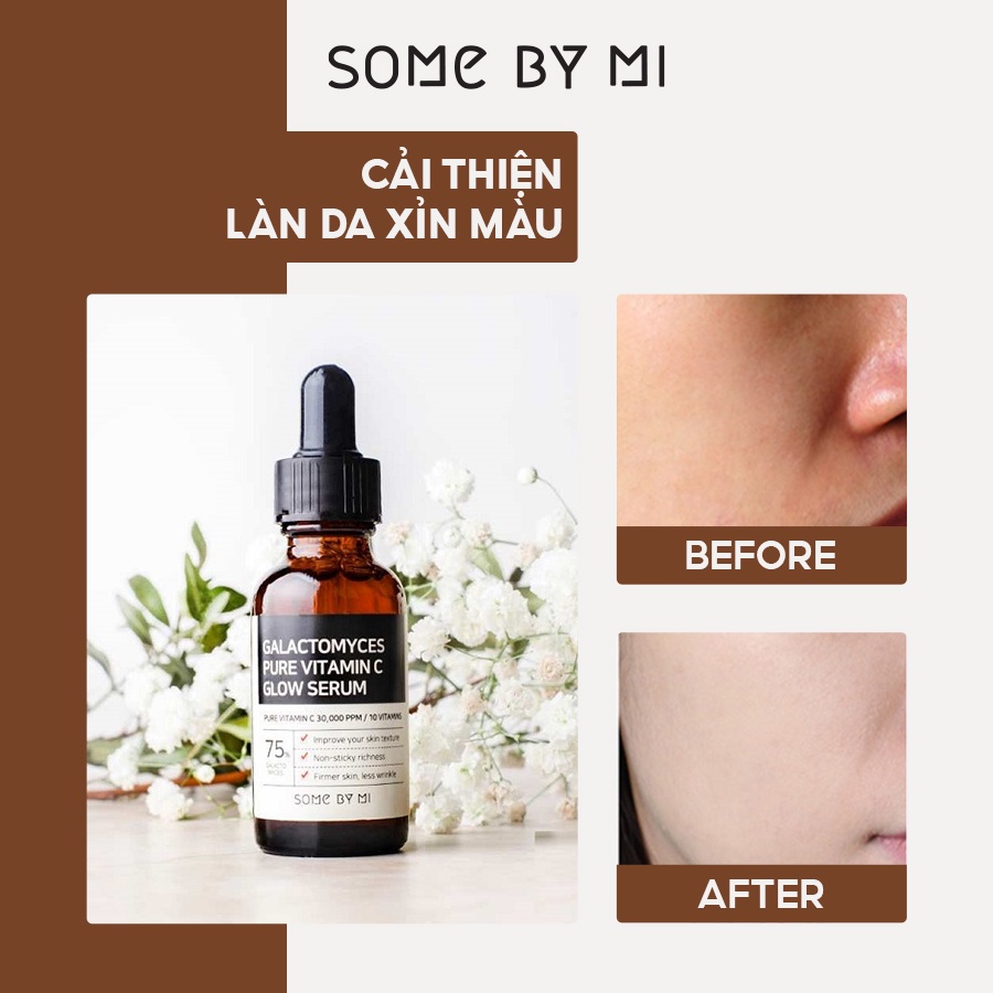 [Mã FMCGMALL -8% đơn 250k] Tinh Chất Dưỡng Trắng Chống Lão Hóa Some By Mi Galactomyces Pure Vitamin C Glow Serum 30ml